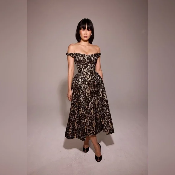 House of CB Charming - off the shoulder cocktail dress size small - Picture 2 of 15